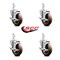 Service Caster 4 Inch High Temp Glass Filled Nylon 3/4 Inch Square Stem Caster Set with Brake SCC-SQ20S414-GFNSHT-TLB-34-4 - alternate 1